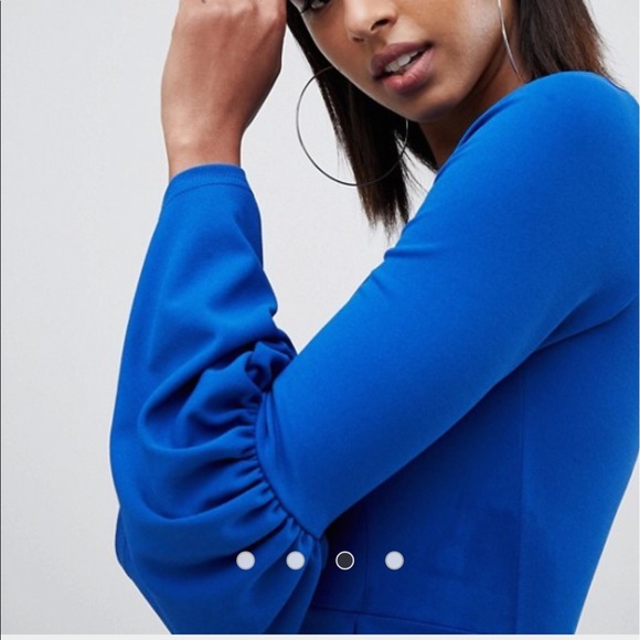 Club L midi-length pencil dress with frill sleeves - Picture 3 of 6